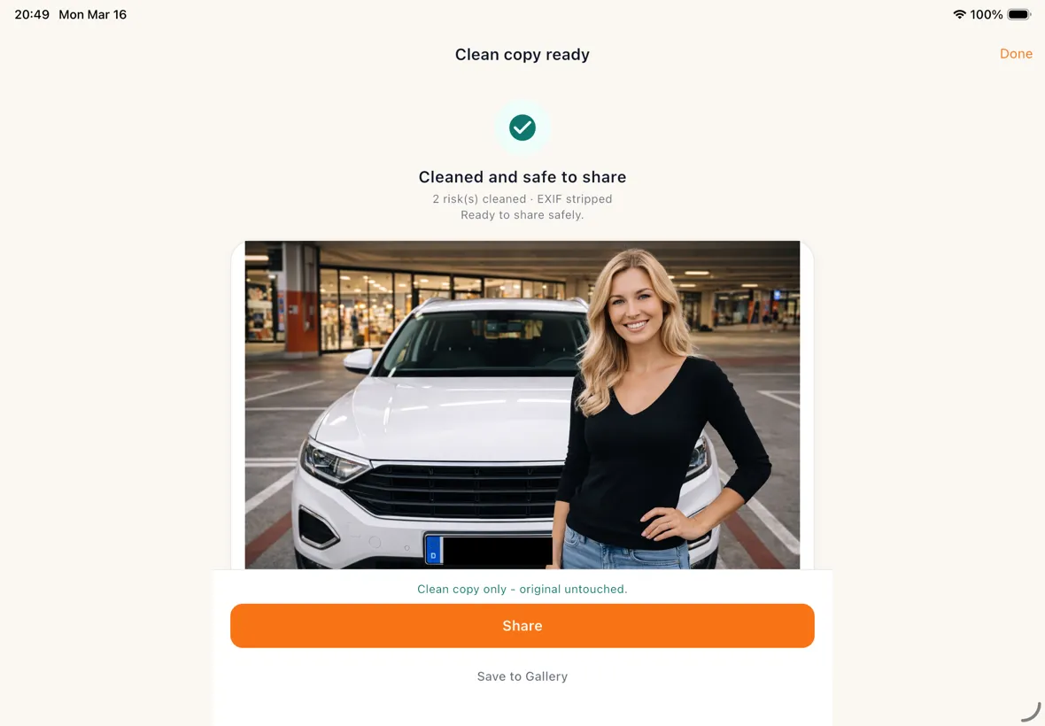 Step 3: Cleaned result