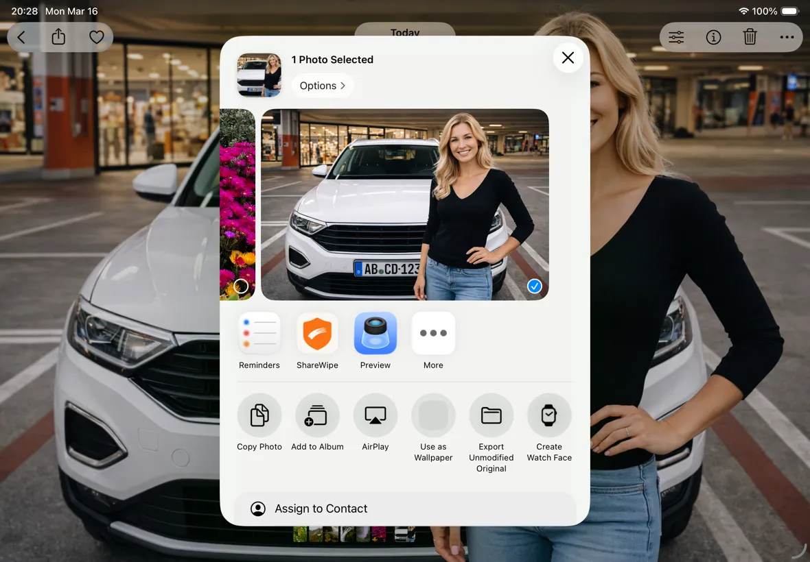 Step 1: Select and share
